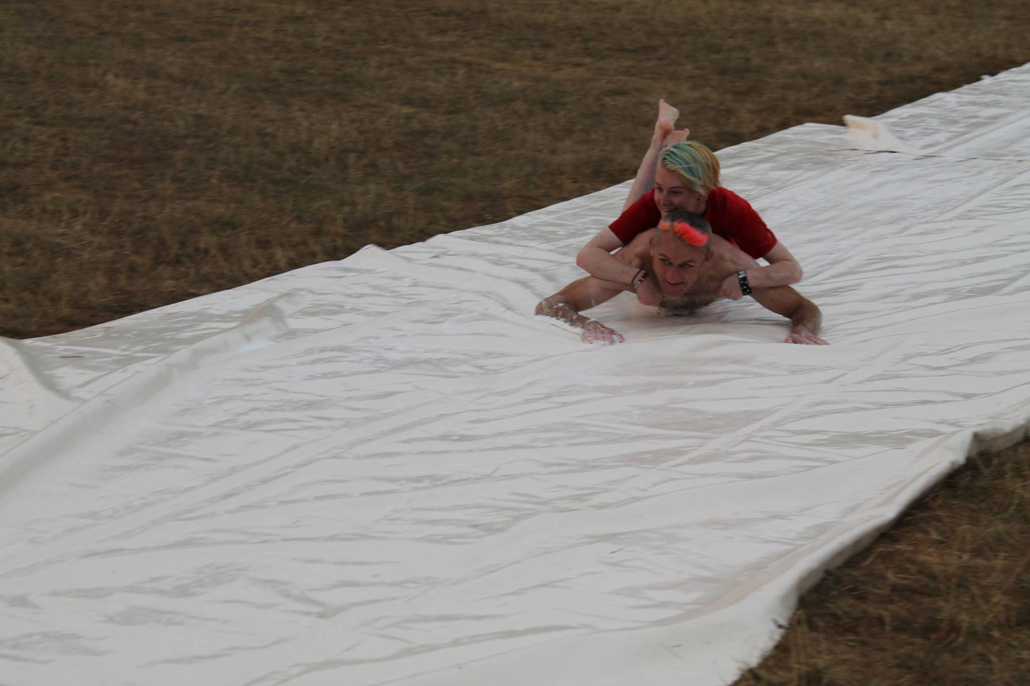 Tweedy & Willow on the slip and slide by Sharon Digweed